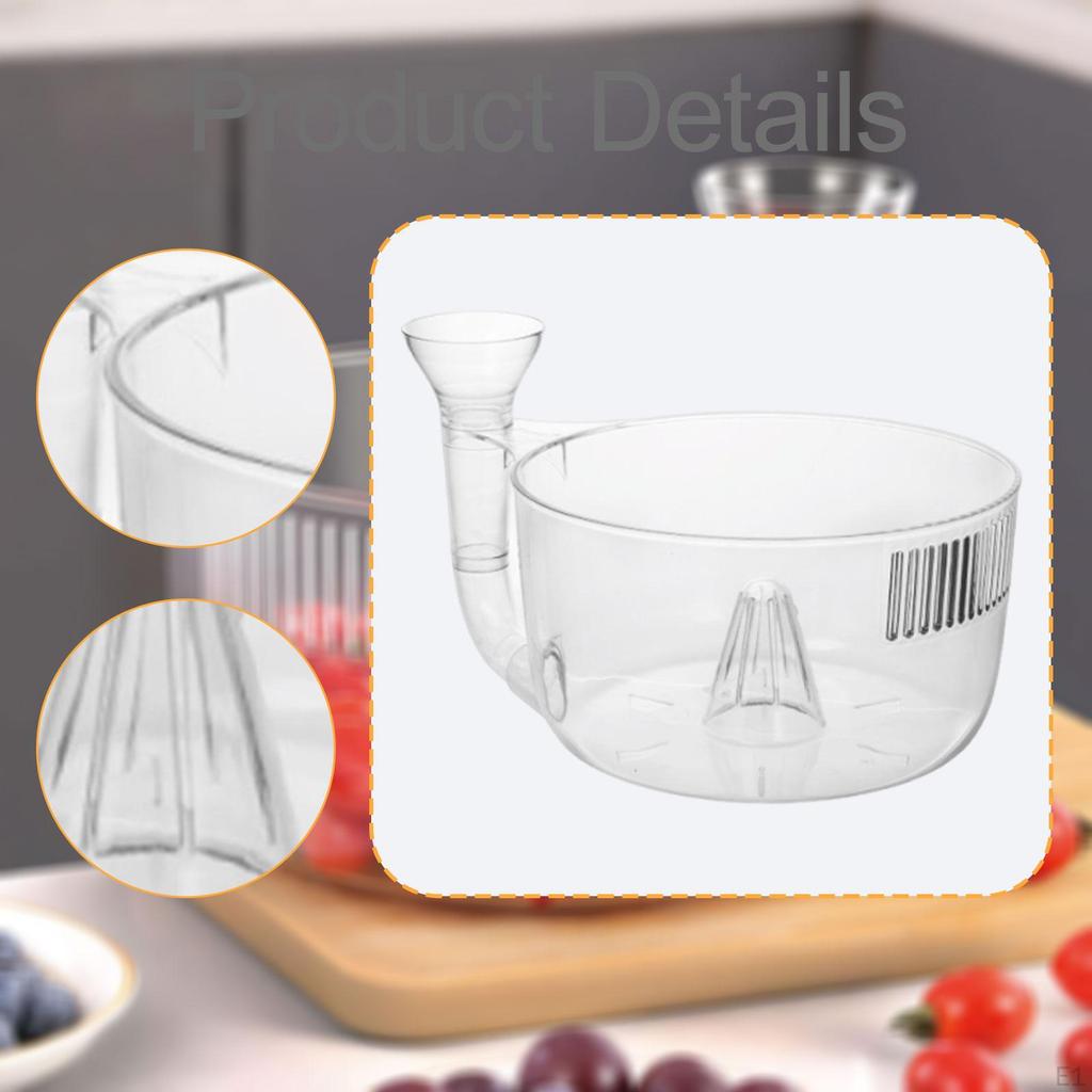 Kitchen Drain Basket Storage Shaped Portable Colander Vegetable Fruit Drainer for