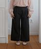 WIOE Pintuck Cotton Wide Pants_Charcoal