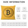 Bitcoin Cryptocurrency Btc Pillow Case Plush Fabric Soft Double Sided Print Sofa Cushion Cover Throw Pillow Covers