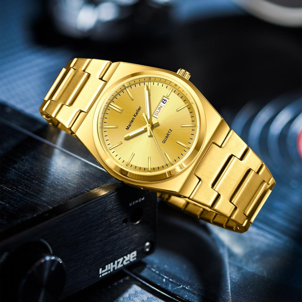 Luxury Quartz Man Wristwatch Sport Men Watches Waterproof Luminous Date Week Stainless Steel Men's Watch