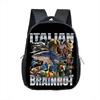 Kids Baby Cartoon School Bags 16inch Funny Italian Brainrot Small Backpack for 5-10 Years Old Tralalero Tralala Children Bookbag