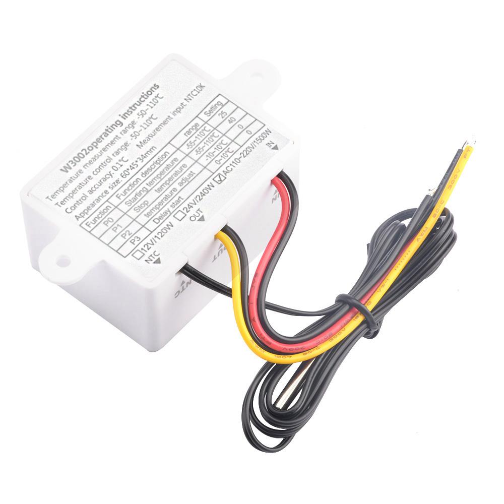 W3002 LED Digital Temperature Controller Thermostat Thermoregulator Sensor Meter Fridge Water Heating Cooling 110V/220V
