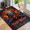 Custom Name Slayer Crystal Velvet Floor Rug Personalized Text Soft Carpet Home Decor