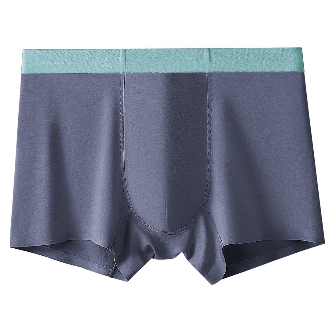 

Мужские бесшовные боксеры-брифы средней посадки с цветовыми блоками - Удобные, дышащие, антибактериальные. 3XL темно-зеленого