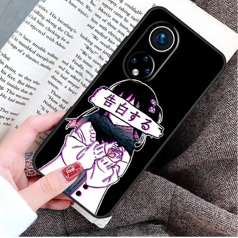 Sad Girl Japanese Anime Case For Honor Magic 8 Pro 5 6 7 Lite Honor 400 200 50 70 90 X9d X9c X9b X9a X8b Win RT Cover