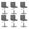 Day and Night - Day and Night Swivel Dining Chairs 6 Units Light Gray Fabric