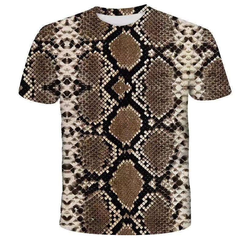 New 3D Printed Men's Round Neck Short Sleeved Casual T-shirt Men's Summer T-shirt