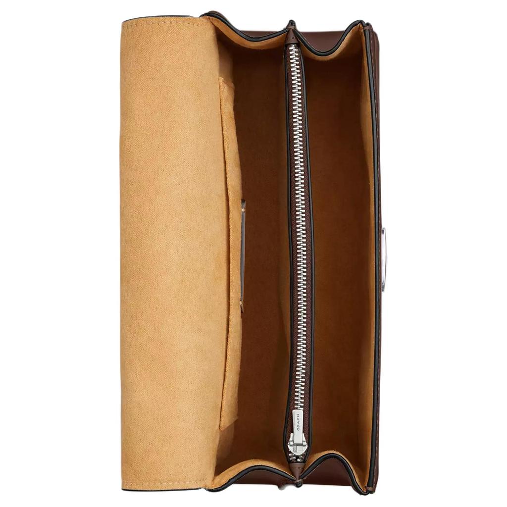 Coach Eliza 27 Magnetverschluss Abnehmbarer Schultergurt Exquisites Kalbsleder Schulter Crossbody Tragetasche Große Damen Handtaschen Ahorn CT852-SVMPL