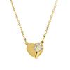 2025 Trendy Love Heart Zircon Clavicle Necklace: Korean Style Titanium Steel Pendant