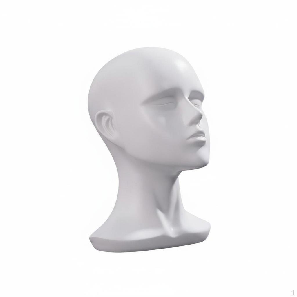 Realistic Mannequin Head With Ear Holes Hairpiece Holder Versatile Hat Display Stand for