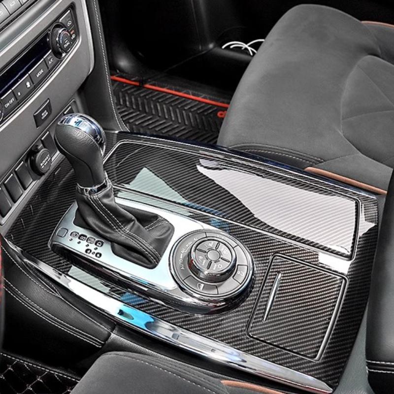 For Nissan Patrol Y62 Interior Modification Central Control Gear Panel Steering Wheel Carbon Fiber Color Decoration Accessories