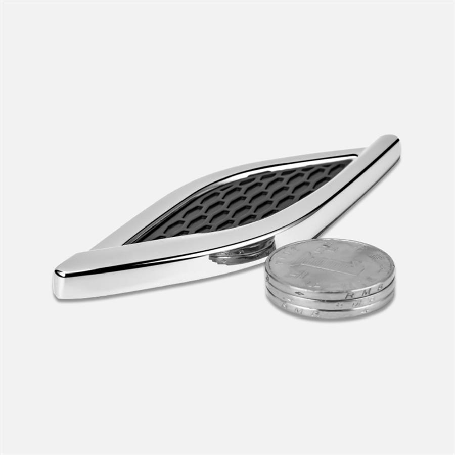 Car Styling 3DShark Gill Car Side Fake Vent Sticker Metal Chrome Fine Decoration