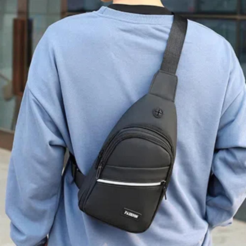 

Waterproof Men s Chest Bag Large Capacity Sports Walking Bag Zipper Outdoor Waist Bag Cycling