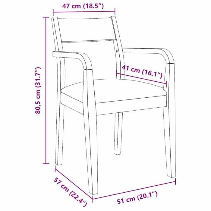 VidaXL Chaises à manger coussins 2 pcs blanc bois massif caoutchouc, chaise à dîner, chaise, chaise de salon, chaises à 4102514