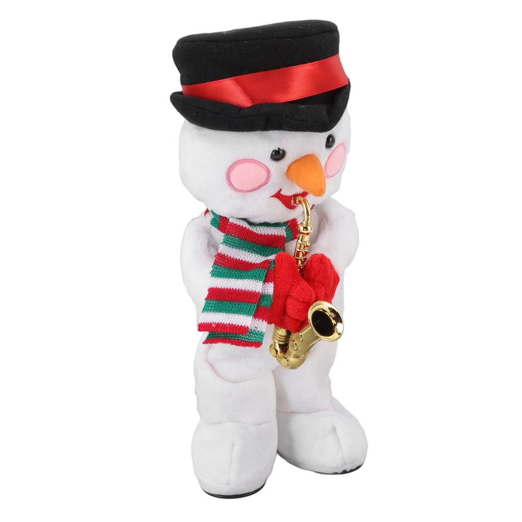 Elektrische Musik Weihnachtsspielzeugpuppe 8 Lieder Dauerspiel Tanzend Singend Leuchtend Schwingend Plüsch