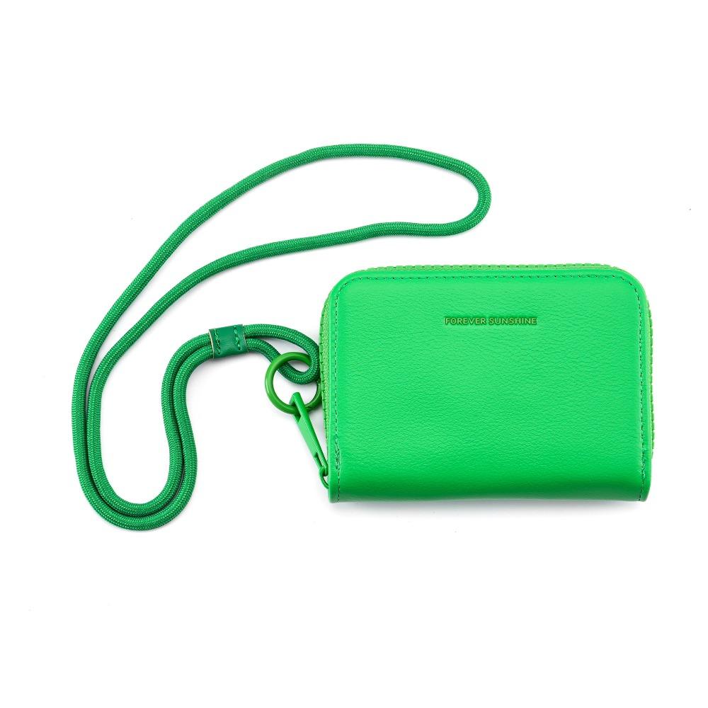 

Кожаный кошелек на шею из искусственной кожи, однотонный, студенческий кошелек, модный короткий кошелек, держатель для карт Style 5