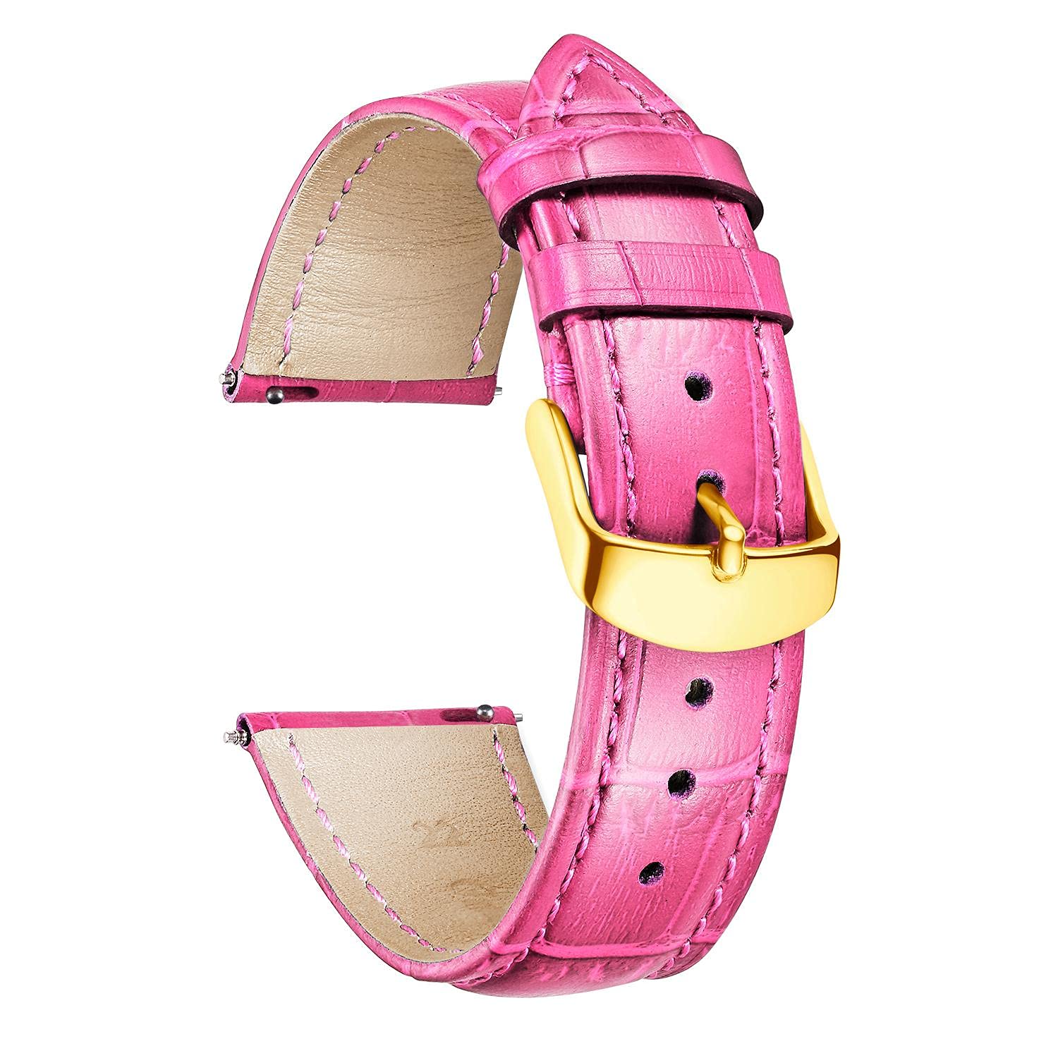 

Ремешок для часов BINLUN из натуральной кожи, Сменный ремешок для часов, Натуральная телячья кожа, Быстросъемный, Узор крокодила, 10 цветов, 13 размеров, Унисекс 17mm