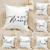 Artistic Animal Signatures Pillow Case Cotton Linen Fabric Square Zipper Pillowcase Home Decorative Living Room