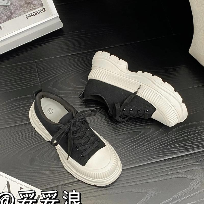 8 Fashion Versatile Light-soled Muffin Shoes for Women's Autumn and Winter New Thick-soled Matte Casual Sports Versatile