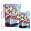 Sea Sailboat 5D Diamond Painting Kit Mountain View Flower House Mosaic Cross Stitch DIY Home Decor Gift for Adult Beginners