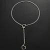 Fashion Heavy Lariat Heart Necklace Ring Punk Rock Slipchain Choker Collar Stainless Steel Slip Chain For Women Men