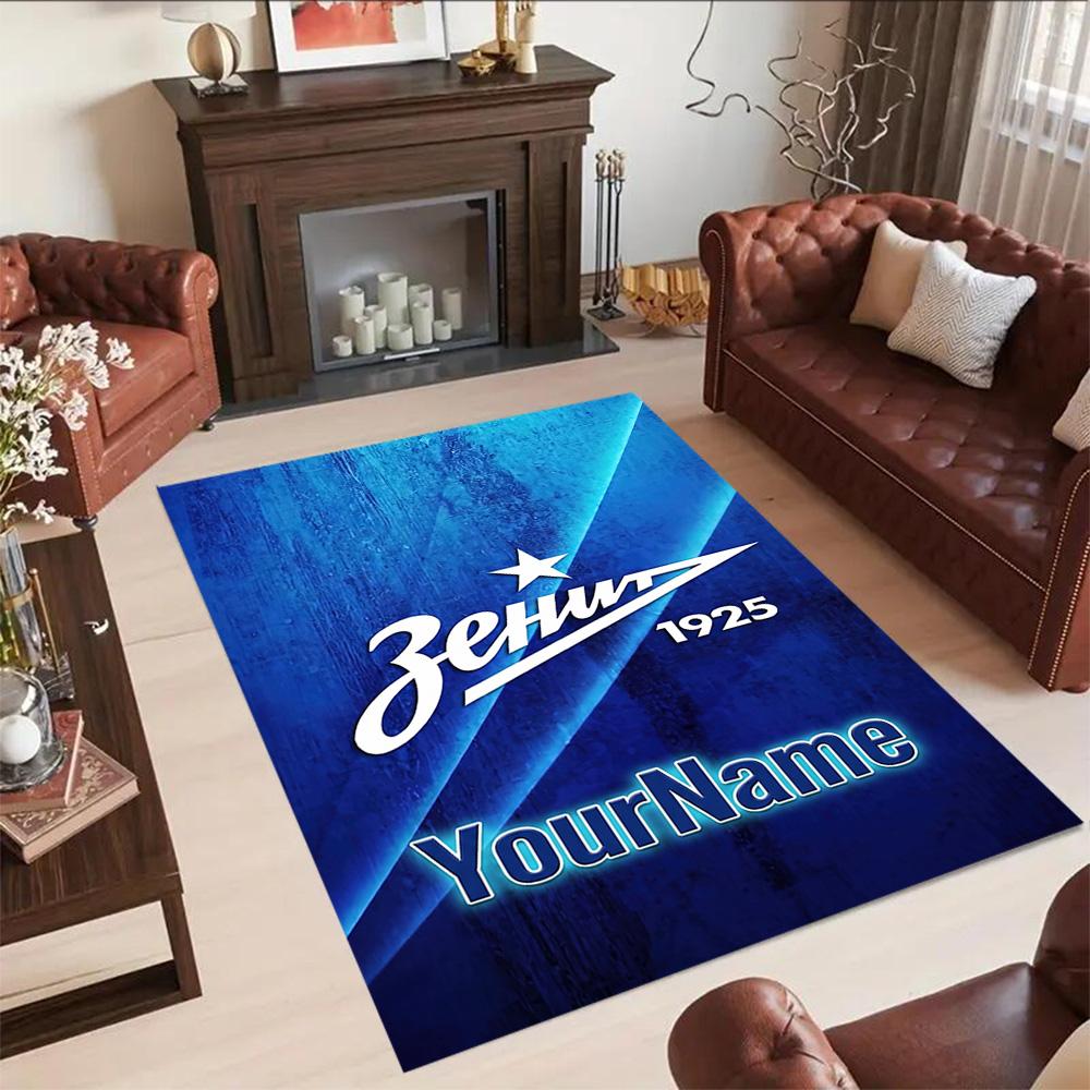 Fc Zenit Saint‑petersburg 23 Personalized Name Carpet Perfect for Kitchen Entryway Outdoor Living Rooms Anti-slip Rug Anime Office Decor