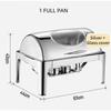 9L Roll Top Chafing Dish Buffet Set Food Pan Food Tray Warmer Serving Tray