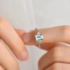 Sea Blue Treasure Ring, Feminine Temperament, Light Luxury, Fashionable, Versatile Ins, Blue Topaz, Non Fading Ring
