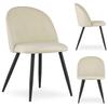 Bello Chair - Beige Velvet / Black Legs X 1