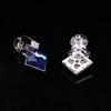 Women's Fashion Rhombic Rhinestone Eardrop Korean Style Earrings Party Jewelry
