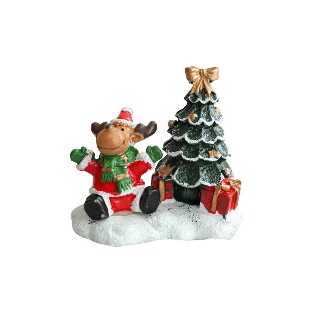 Weihnachtsornamente Harz Tischornamente Weihnachtsbaum Elch Iglu Bemalte Ornamente