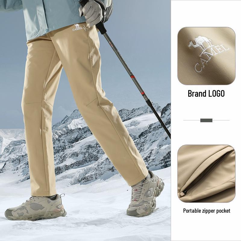Camel Women's Fleece-Lined Softshell Outdoor Pants