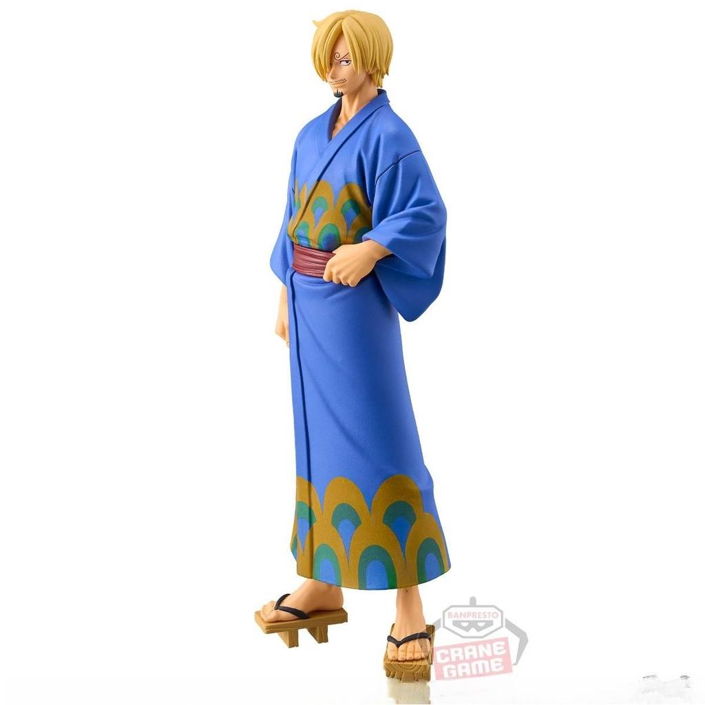 Anime One Piece Figura DXF Paese di Wano 17cm Vinsmoke Sanji Roronoa Zoro Modello Giocattolo Decorazione Collezione Regalo di Compleanno per Bambini
