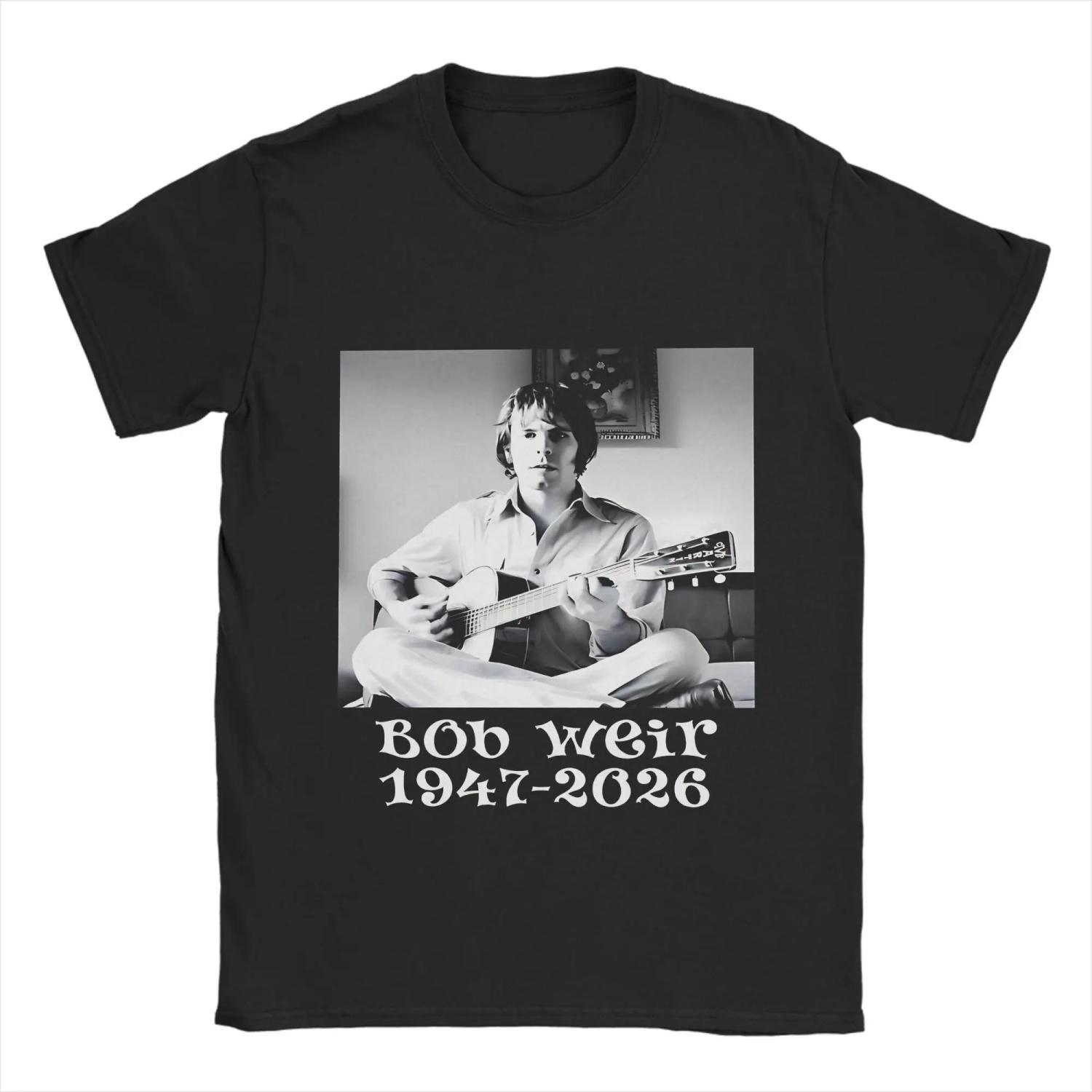 

Casual T-Shirt Summer Bob Weir Trendy Cool T-Shirts 100 Cotton Tee Shirt for Men Aesthetic Plus Size 6XL Short Sleeve Tops S чёрный