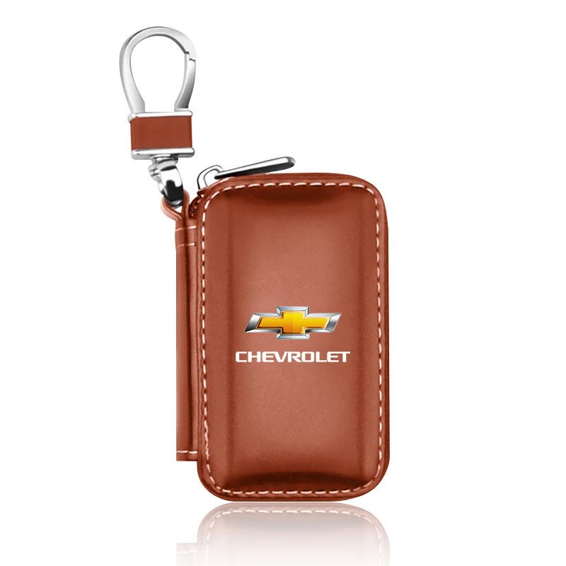 1 ks Kožený emblém Pouzdro na klíče od auta Klíčenka Pouzdro na klíče se zipem Taška Pro Chevrolet Cruze Malibu Sail Equinox AVEO Lova RV