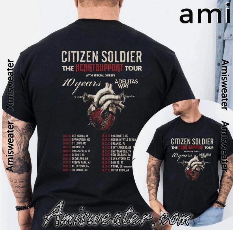 

Citizen Soldier The HeartSupport Tour Dates 2025 T-shirt Unisex T-Shirt S