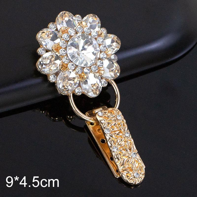 1Pc Handwork Sewing Originality Shiny Rhinestone Overcoat Decor Duckbill Buckle Fashion Metal Button Clothing Accessory