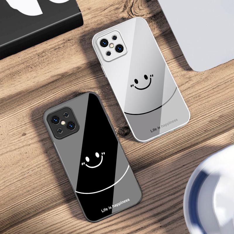 Life is about being happy For Oppo Find X5 X8 Pro X2 Lite X7 Ultra F11 23 Reno4 Z 6 Pro A72 58 78 73 16 98 A54S Glass Phone Case