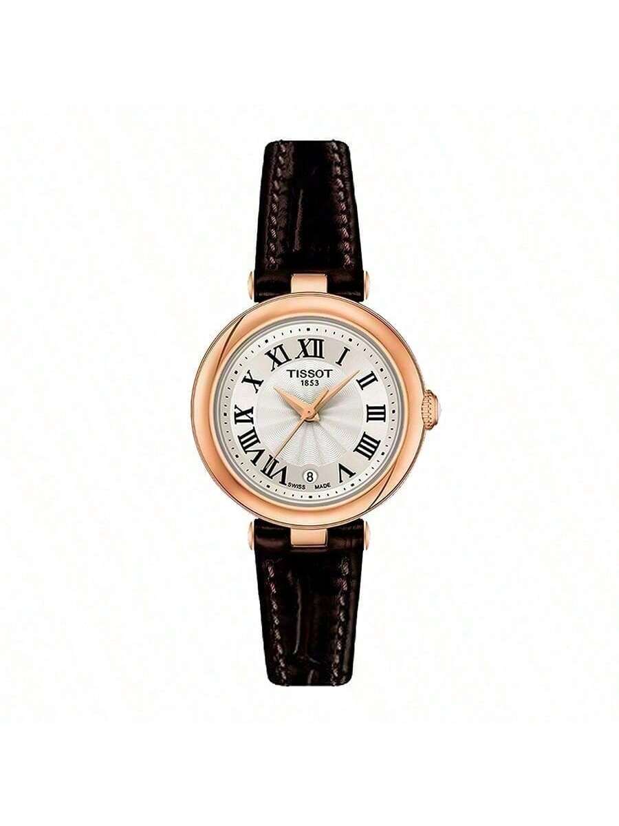 

TISSOT Swiss Quartz Women s Petite Beauty Watch - 26mm Silver Dial, 50m Water-Resistant, Rose Gold PVD, Roman Numerals, Model T126.010.36.013.00 срібний