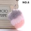 1Pcs Car Soft Pompom Fluffy Ice Cream Faux Fur Key Chain Gift Key Ring Jewelry Pendant