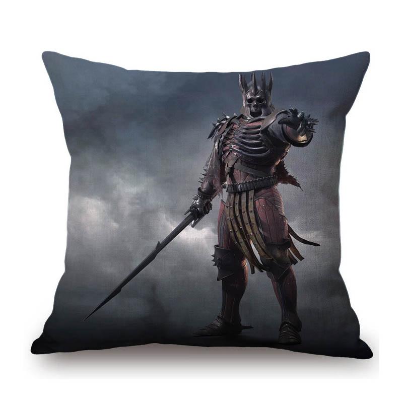 Game Poster Witcher Art Home Decorative Sofa Throw Pillow Case Wild Hunt Characters Cotton Linen Chair Bench Cushion Cover