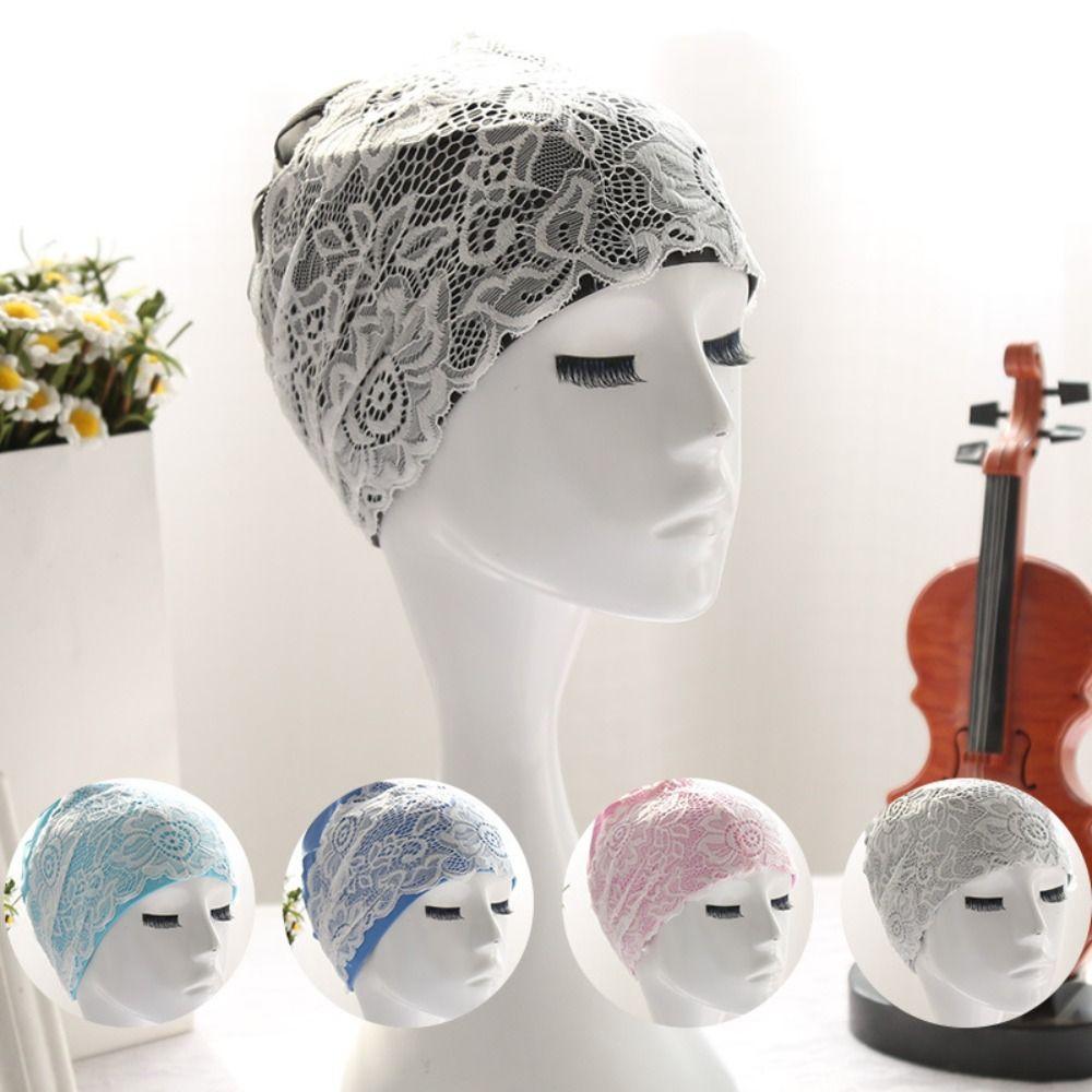 Waterproof Women Swim Cap Protect Ears Bathing Cap Water Sports Lace Swimming Cap  Summer Beach