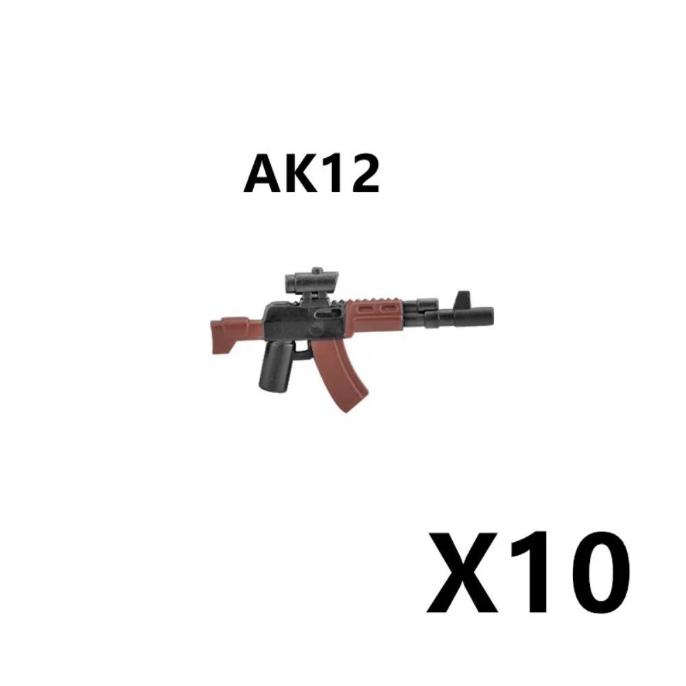 5/10 Zbraně vojáků z 2. světové války Stavebnice Dvoubarevný tisk Stroj Puška Samopal Odstřelovací pušky Vojenské příslušenství Kostky C238