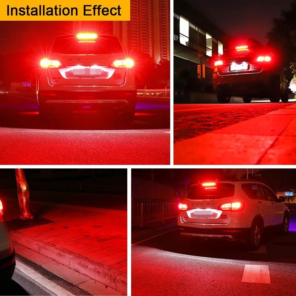 High-Power Red LED Brake Lights with Aluminum Body - 27 LED Chips for Maximum Road Safety & IP65 Waterproof