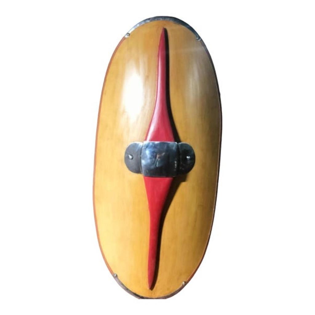 Średniowieczna Wikingowska Okrągła Tarcza – Drewniana i Metalowa Zbroja Bojowa Dekoracja Ścienna – Unikalny Dodatek LARP