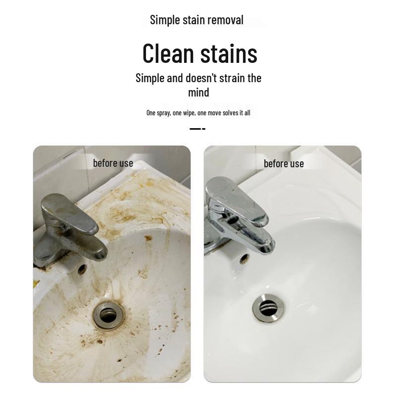 Bathroom Sink and Countertop Descaler - Yellow Stain Remover for Ceramic Washbasins