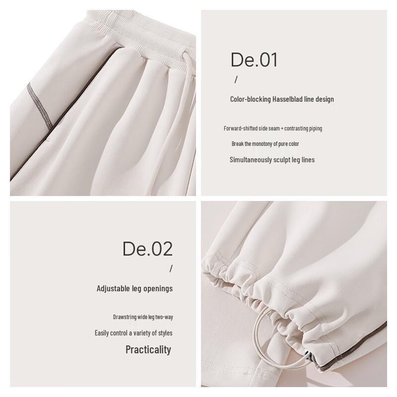 MJ STYLE Women's High-Waisted Straight-Leg Casual Sport Trousers