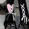 Summer Solid Bandage Pile Sock Bows Sweet Pantyhose Subculture-Japanese-Cute Style Jokers Leg Covers for Womens