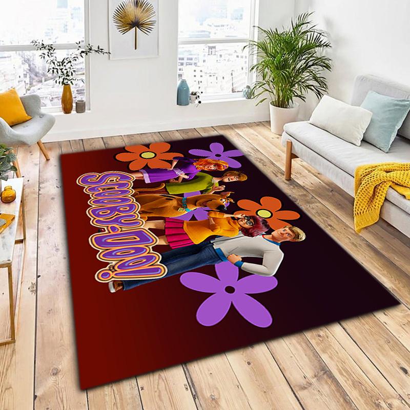Halloween Cartoon Comedy Adventure Movie Scooby-Doo Carpet Is Suitable for Living Room and Bedroom Doormats Office Balcony Decorative Carpet V4