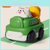 New Cartoon Animal Boy Girl Children Inertia Excavator Engineering Vehicle Kindergarten Small Gift Toys Plastic/plasticine Material 8.5*5.5*7